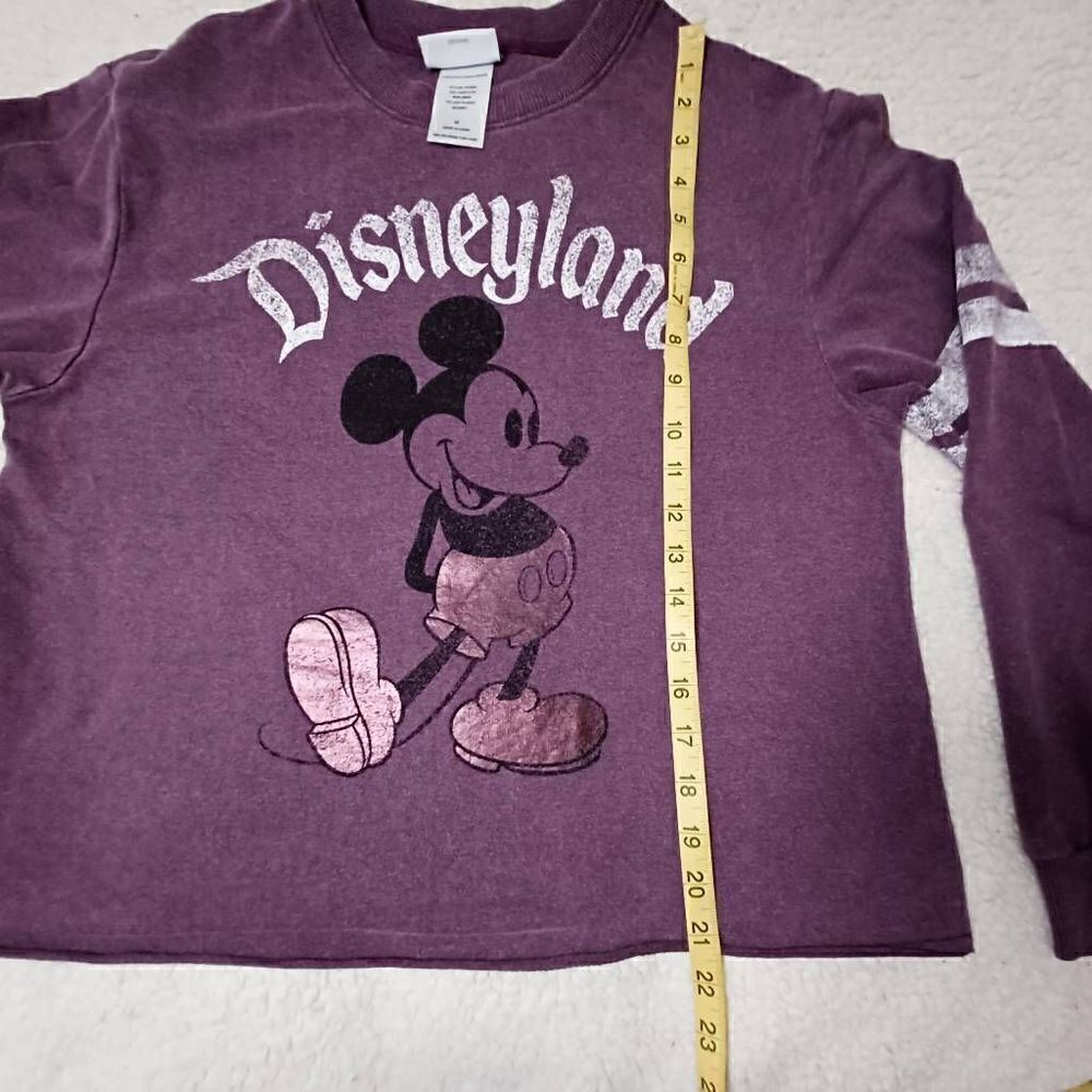 Disney ~ Womens Crop Sweater Purple Mickey Mouse - Picture 6 of 6